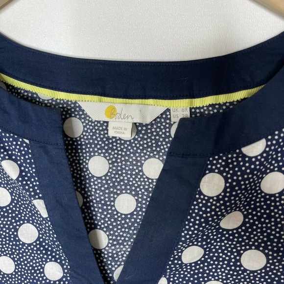 Boden Jodie Kaftan Polka Dot Navy Tunic Dress - Picture 6 of 8
